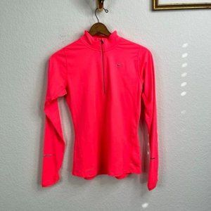 NIKE Element Dri FIT Half Zip Top Neon